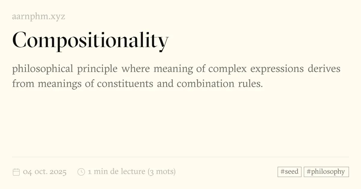Compositionality