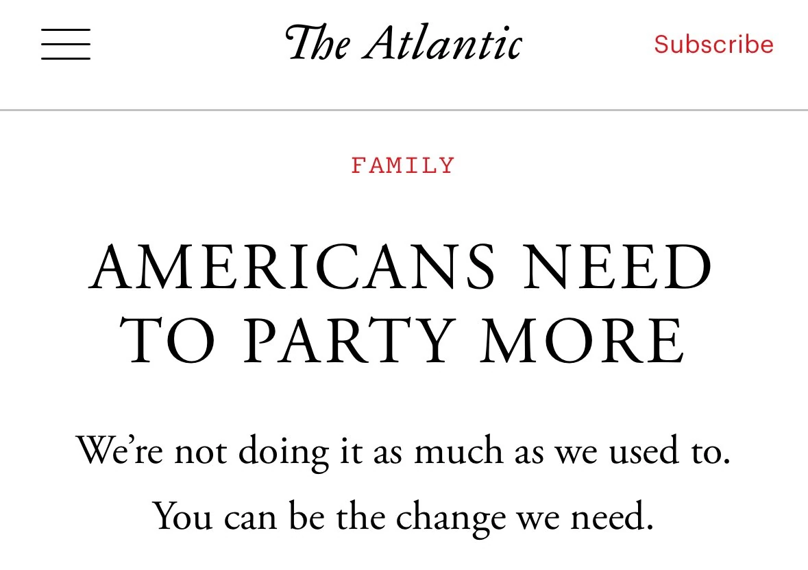 America needs to party more